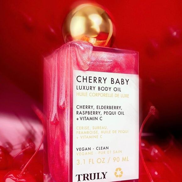TRULY Beauty: Cherry Baby Luxury Body Oil - Picture 1 of 9